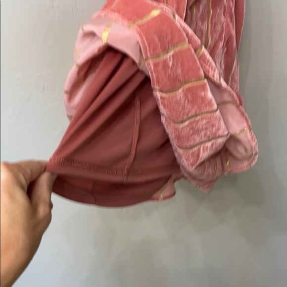 Lost+Wander pink and gold striped velvet dress M. - Picture 12 of 12